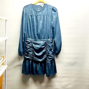 white christmas dresses Aria Denim Midi Dress main image 0